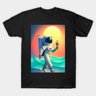 Astronaut with Ice Cream T-Shirt